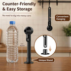 Coffee Scoop With Funnel For Ground Coffee, Protein Powder & Tea, For Reusable K Cup Refiller, 2Tbsp Mess-Free, Funnel Design Prevents Spills (Black, 1-Pack)