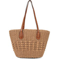 Women's Straw Shoulder Bag Large Rattan Woven Totes Summer Travel Beach Handbag Handmade Top Handle Purse