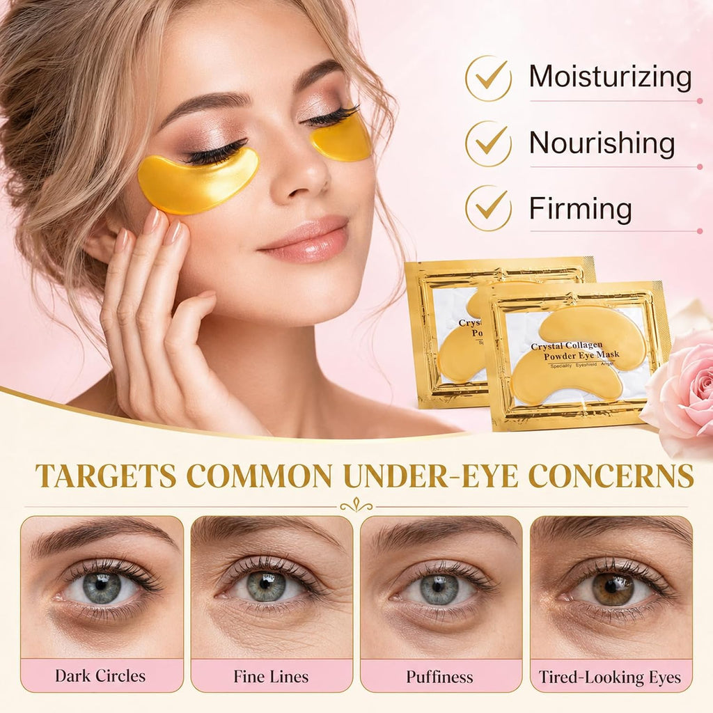 Sulily 30 Pairs Eye Masks & Lip Masks, 24K Gold Under Eye Patches For Puffy Eyes, Cooling Moisturizing Lip Mask Skincare, Bridesmaid Gifts, Bridal Shower Gifts, Bulk Gifts, Bachelorette Party Favors