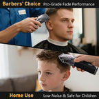 Fadeking® Professional Hair Clippers For Men, Cordless Beard Trimmer Kit For Hair Cutting & Grooming, Zero-Gap Barber Clippers Set, Ideal Mens Grooming Gift For Father’S Day/Birthday
