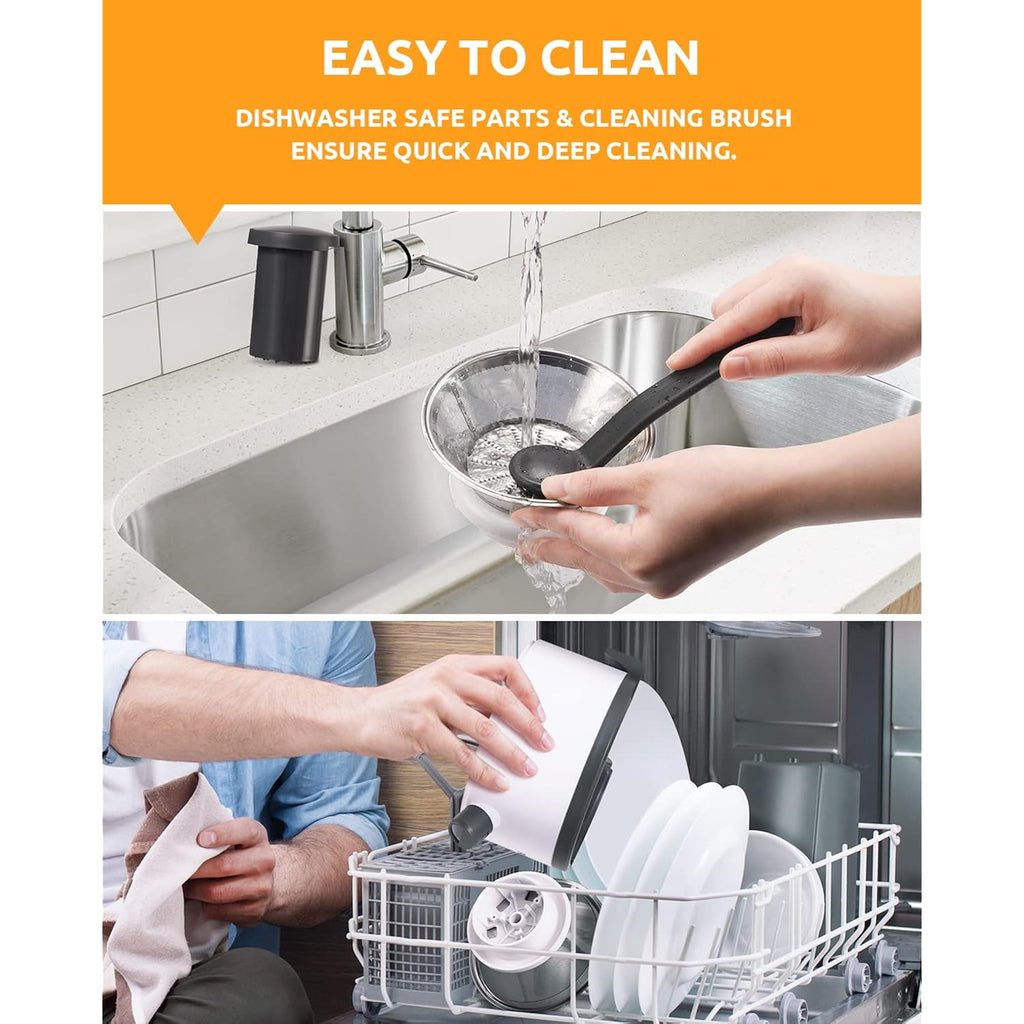 GDOR 800W Juicer Machine, 3” Wide Feed Chute, Dual-Speed Centrifugal Juicer for Fruits & Vegetables, Anti-Drip Function, BPA-Free, Easy to Clean with Brush, White
