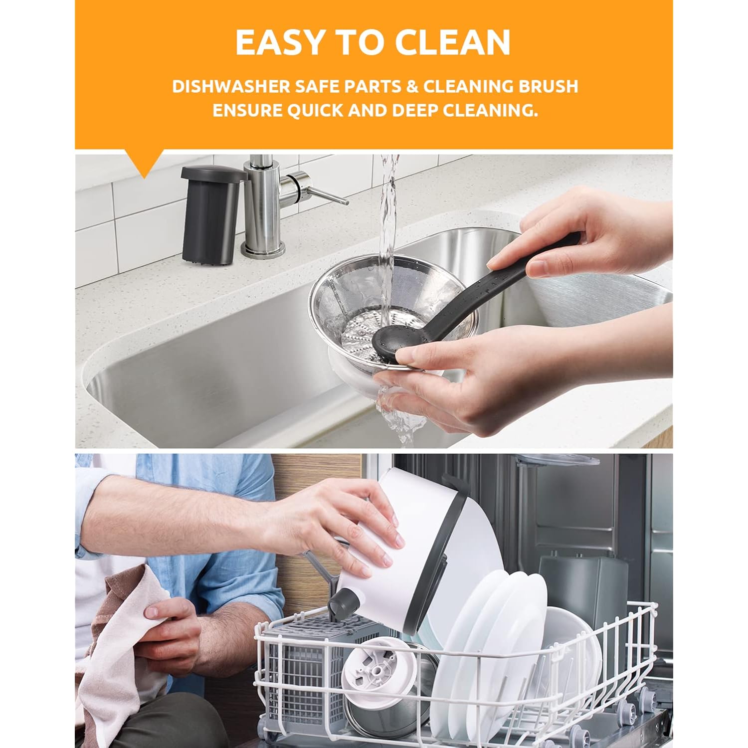 GDOR 800W Juicer Machine, 3” Wide Feed Chute, Dual-Speed Centrifugal Juicer for Fruits & Vegetables, Anti-Drip Function, BPA-Free, Easy to Clean with Brush, White
