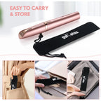 Eyebrow Trimmer for Women, Rechargeable Eyebrow Hair Remover, Painless Electric Razor with 2 x Replacement Heads, Eye Brow and Face Epilator Hair Removal (Rose Gold)