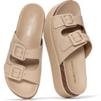 Project Cloud Platform Sandals Women - Plush & Soft Insole Wedge Slides For Women Footwear - Beach Essential Wedge Sandals For Women 2026 (Softy)