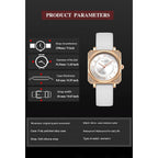 Square Ladies Watch,Crystal Rhinestone,Waterproof Silicone Band Analog Quartz Wrist Watches for Nurse Female Women's
