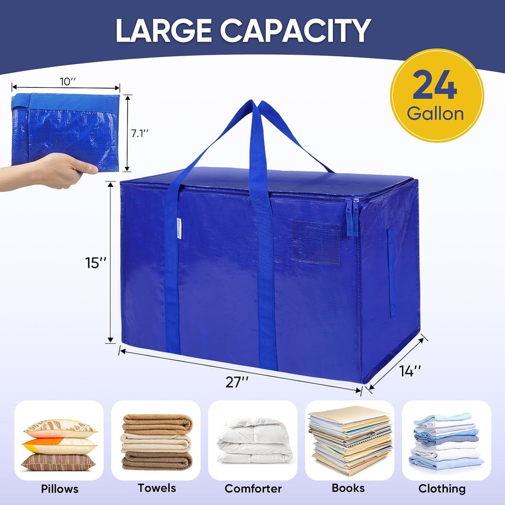 Ticonn 6 Pack Extra Large Moving Bags Heavy Duty, Packing Bags For Storage