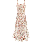 Grace Karin Women'S 2026 Summer Floral Boho Dress Square Neck Strapped Swing A Line Sundress Beach Long Maxi Outfits