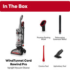Hoover Windtunnel Cord Rewind Pro Bagless Vacuum Cleaner, Upright