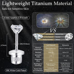 Limerencia Lab Grown Diamond Stud Earrings, Titanium White Gold Plated, VS1 Clarity, Round Cut, Hypoallergenic Screw Back Diamond Stud Earrings Jewelry Gifts for Women, 4 mm/CTTW approx.0.60 ct