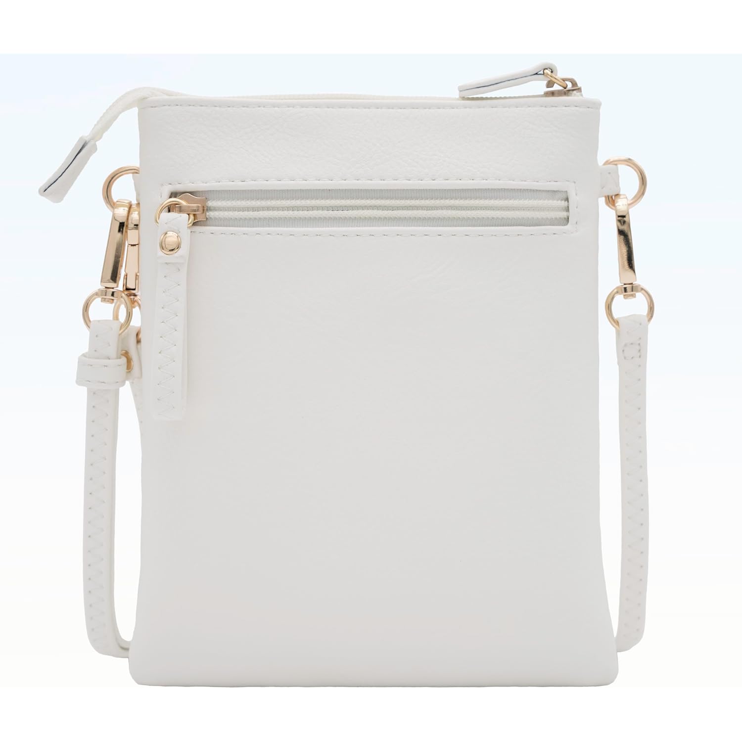 Solene Small Crossbody Bag for Women, Multi Zip Pockets with Detachable Wristlet, Lightweight Travel Purse, Cell Phone Pouch