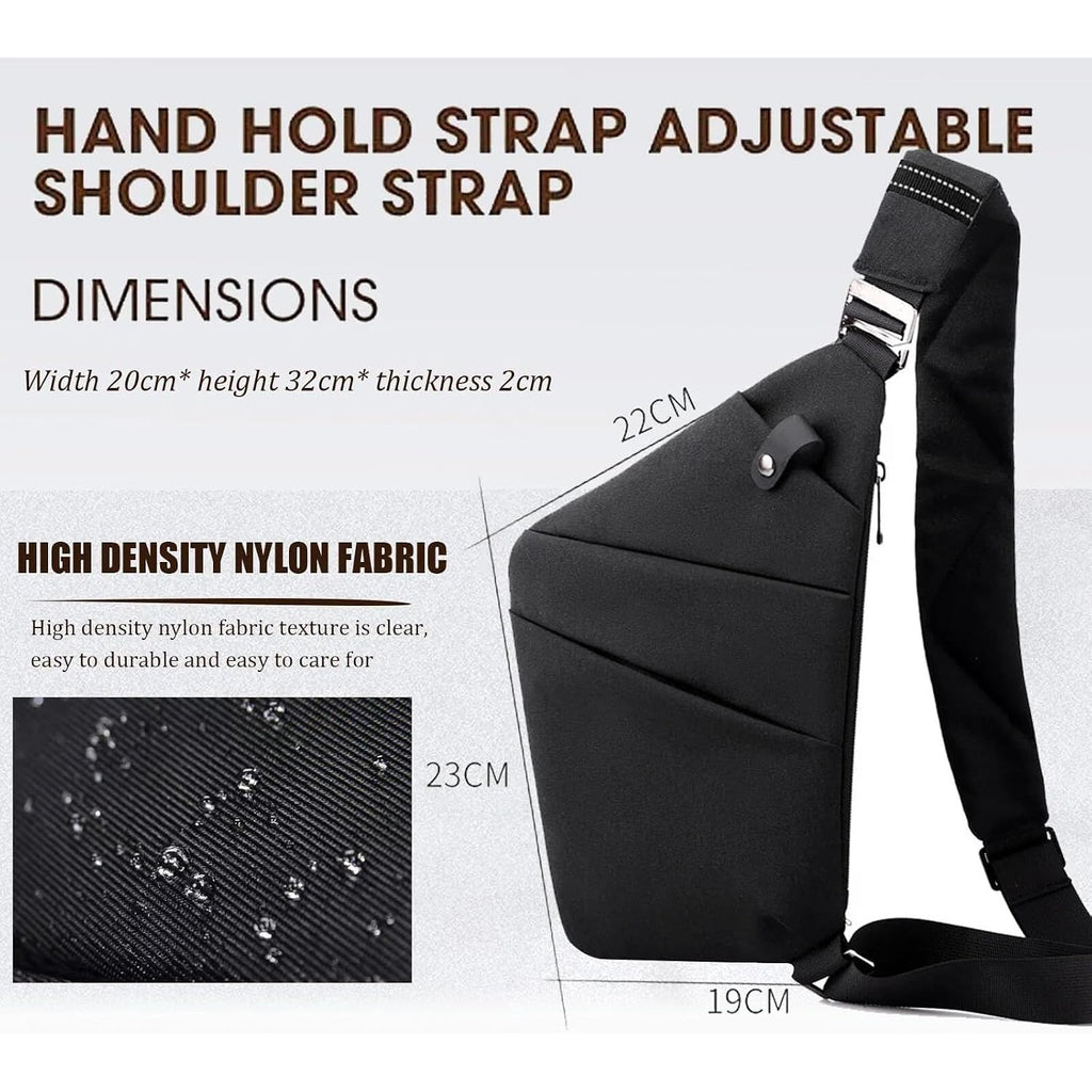 Crossbody Travel Bags For Women, Anti Theft Proof Safe Slim Sling Travel Purses, Personal Flex Shoulder Bag For Men Women