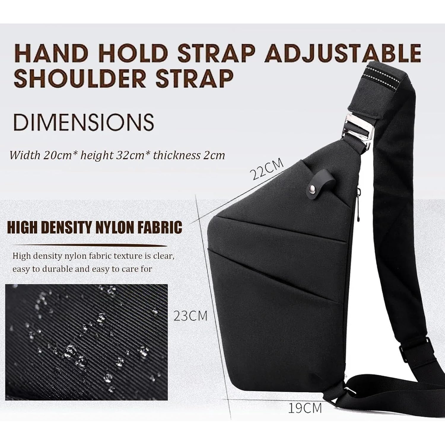 Crossbody Travel Bags For Women, Anti Theft Proof Safe Slim Sling Travel Purses, Personal Flex Shoulder Bag For Men Women