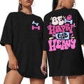 Be Happy Lift Heavy Shirt Women: Oversized Gym Weightlifting Graphic Tshirt Funny Workout Shirts Casual Gym Lover Tops Black