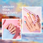 beetles Summer Gel Polish Set - Fingertip Palette, 32 Colors Polish Set with Base Top Coat Pink Red Blue Purple Brown Yellow Green Black White Uv LED Lamp Nails Gifts for Women