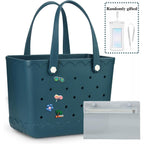 X-Large Rubber Tote Beach Bag For Women | Medium Durable Rubber Bag Waterproof Washable Versatile Tote Bags