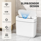 Small Trash Can For Bathroom, 3.5 Gallon Automatic Touchless Trash Can With Lid,Motion Sensor Slim Garbage Can Waterproof Trash Bin Waste Basket For Bedroom, Kitchen