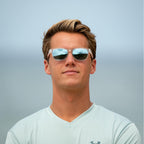 Tifosi Swank Sport Sunglasses - Tangle Free - Ideal For Cycling, Golf, Hiking, Pickleball, Running and Great Lifestyle Look Smoke With Bright Blue Mirror