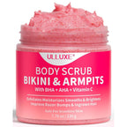 Bikini Area Exfoliator With 10% Ahas Bha & Vitamin C, Exfoliating Body Scrub For Ingrown Hair And Underarm Bumps, Dark Spots, Moisturize Brighten Soothe & Even Skin Tone, Sensitive Skin Safe, 7.76 Oz