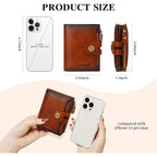 Wallet Women,RFID Blocking Leather Womens Wallet Bifold Compact Card Holder Small Wallet for Women with Removable ID Window Brown