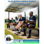 Portable Magnetic Misting System With Pump, 6000Mah Outdoor Fan Misters Kit For Outside Patio Golf Cart, Water Sprayer For Cooling Sport, Canopy, Beach, Camp, Gazebo, Umbrella, Dugout- 4 Nozzles
