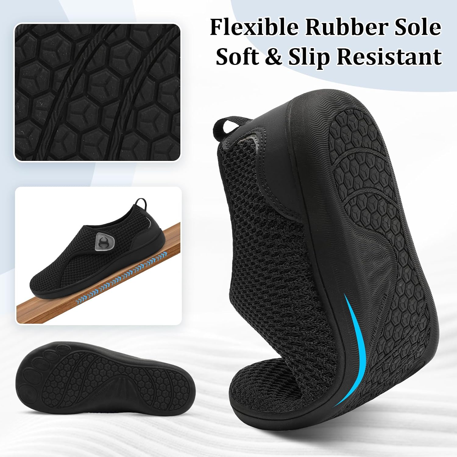 Womens Walking Shoes Comfortable Wide Diabetic Shoes Adjustable Zero Drop Edema Shoe Breathable Neuropathy Nursing Shoes Casual Wide Width Sneakers