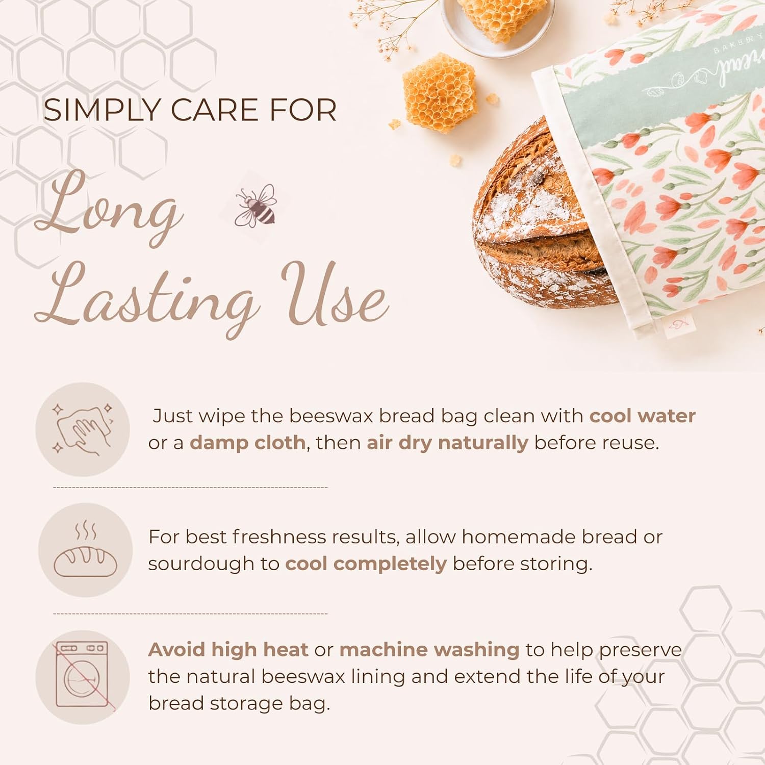 Beeswax Sourdough Bread Bags For Homemade Bread, 2 Packs Xl Reusable Organic Beeswax Linen Cotton Sourdough Bag, Keep Loaves Fresh Longer, Homesteading Essentials