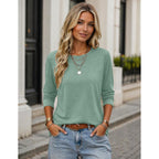 Zeagoo Women's Casual Shirts Long Sleeve Tops Soft Crewneck Tshirts Basic Tee Business Workout Outfit 2026 Fall Clothes