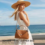 Leather Crossbody Bag for Women, Multiple Compartments for Everyday & Travel