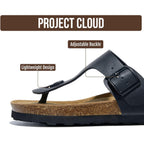 Project Cloud Womens Sandals 100% Genuine Leather Thong Sandals For Women - Memory Foam Insole Women Sandals - Non-Slip Flip Flops For Women - Lightweight Sandals Women Footwear 2026