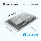 12 Large Storage Bags With Zipper Top - 5 Gallon Bags 18" X 24", Extra Large Plastic For Clothes, Travel, Moving, Large Reusable Freezer Bags, Bpa-Free, 2-Mil Thick