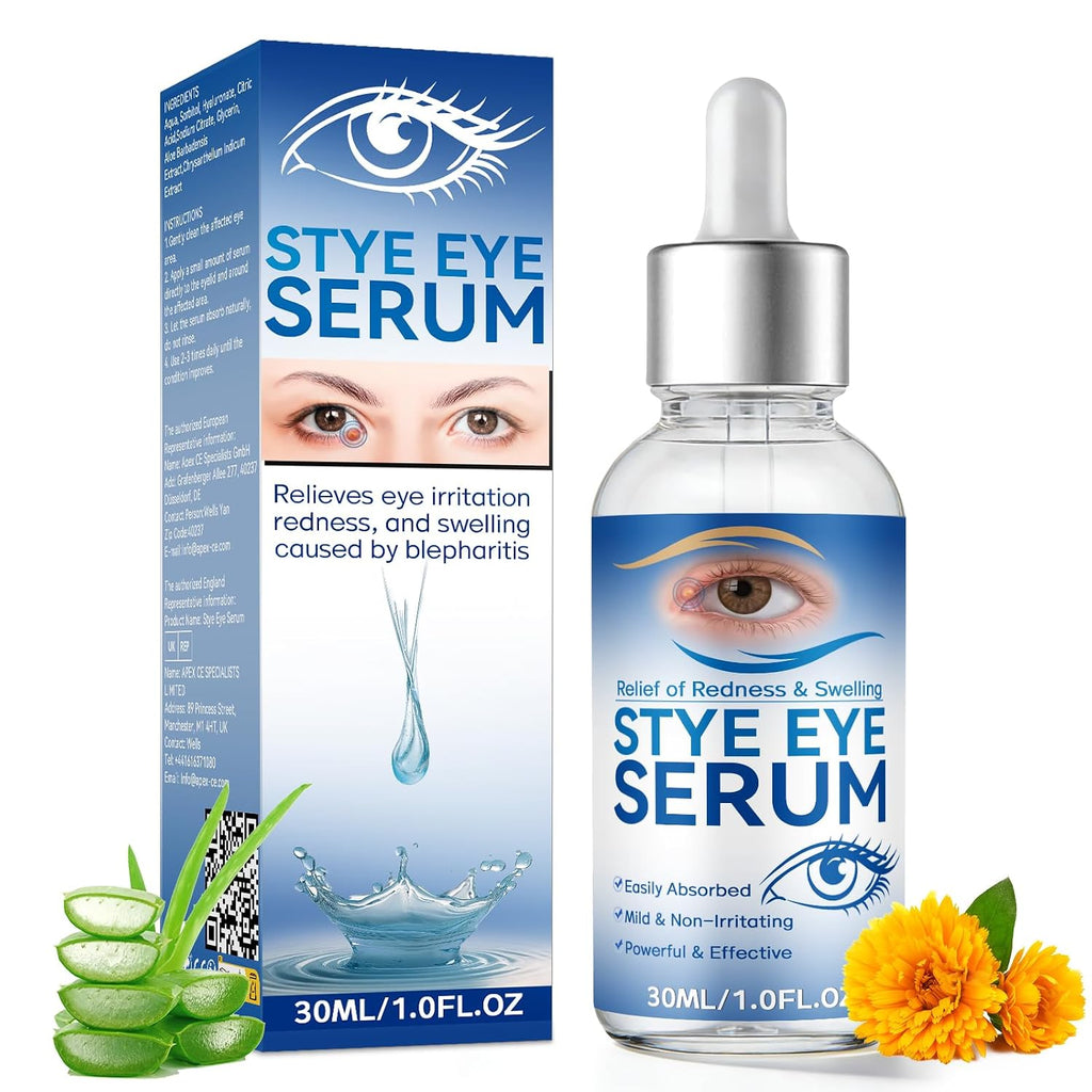 Stye Eye Treatment, 30Ml Natural Eye Serum, Eye Stye Relief Serum For Eye Styes, Blepharitis, Chalazions And Dry Eyes Treatment, Daily Area Cleansing, Relieves Dryness And Restores Healthier Skin