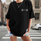 Funny Workout Shirts Women Oversized Weightlifting Graphic Tshirt Gym Girl with Attitude Tees Gym Lover Tops Black