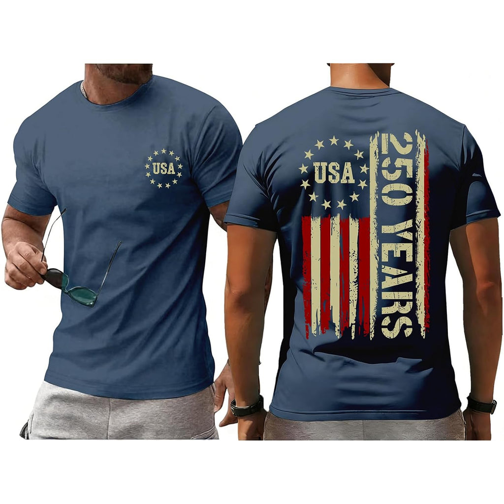 250 Anniversary Usa Shirt Mens American Flag Tshirt 250Th America Anniversary Tee 250 Years Patriotic Tops