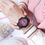 findtime Women's Sport Watch Digital Waterproof Watches Military Watches Analog Outdoor Wrist Watch LED Luminous Alarm Stopwatch Dual Time Wristwatch