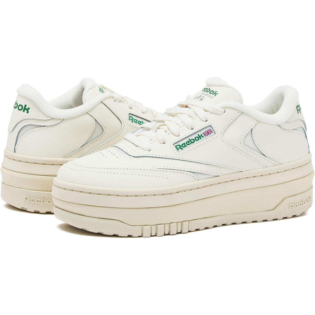 Reebok Club C Extra Platform Sneakers for Women - White Casual Tennis Women's Fashion Sneakers - Womens Shoes Size 5 to 11