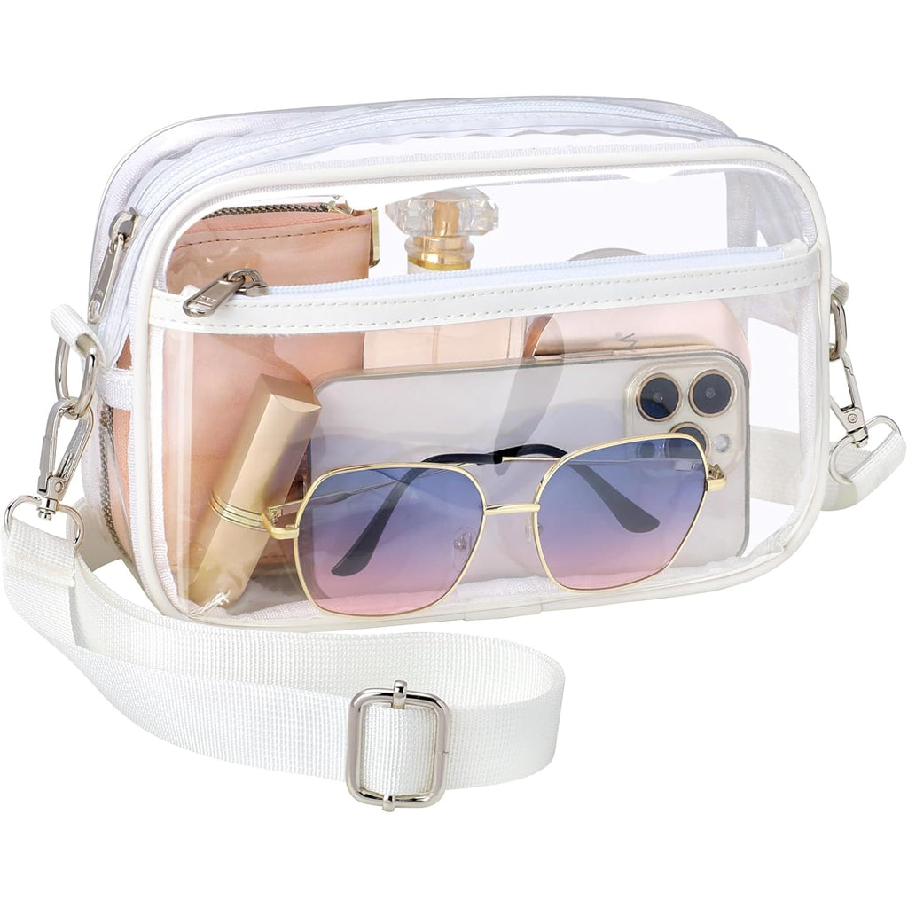 PACKISM Clear Bag for Stadium Events - Clear Purses for Women Stadium Crossbody Concert Bag for Game Day, Sports, Festival