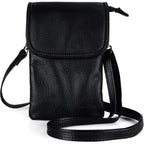 befen Genuine Leather Small Crossbody Bags for Women Cell Phone Bag Cross Body Purses,Silver Zipper