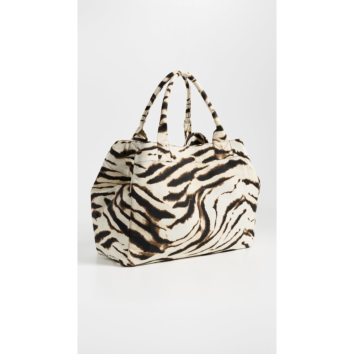 Ganni Women'S Xxl Zebra Shopper Tote