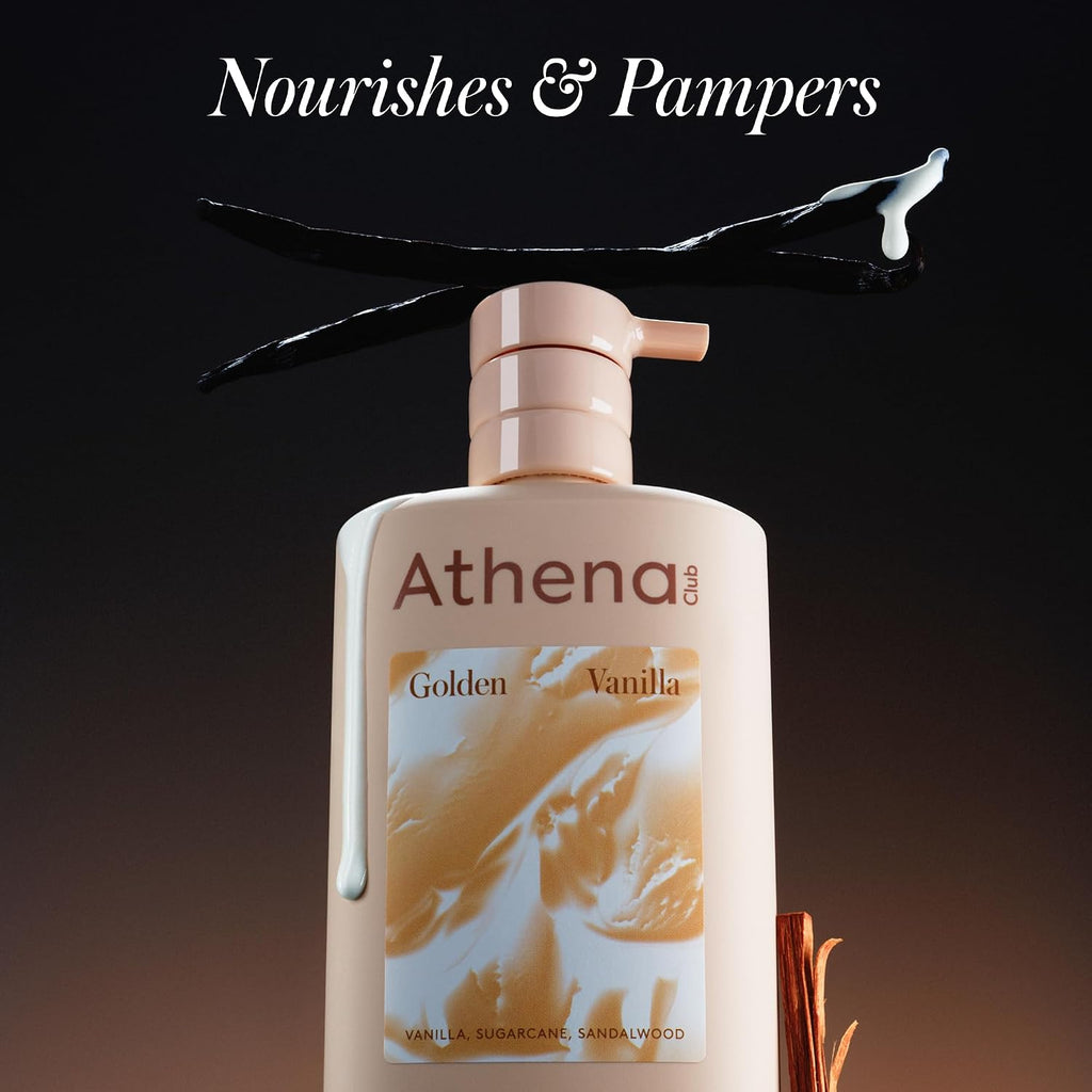 Athena Club Skin Replenishing Body Wash For Women, Sulfate Free Nourishing Cleanser With Niacinamide, Gently Cleanses Without Stripping, Golden Vanilla Scent, 18 Fl Oz