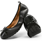 Dream Pairs Women'S Flats, Foldable Ballet Flats For Women, Bowknot Round Toe Comfort Light Weight Slip-On Dress Shoes