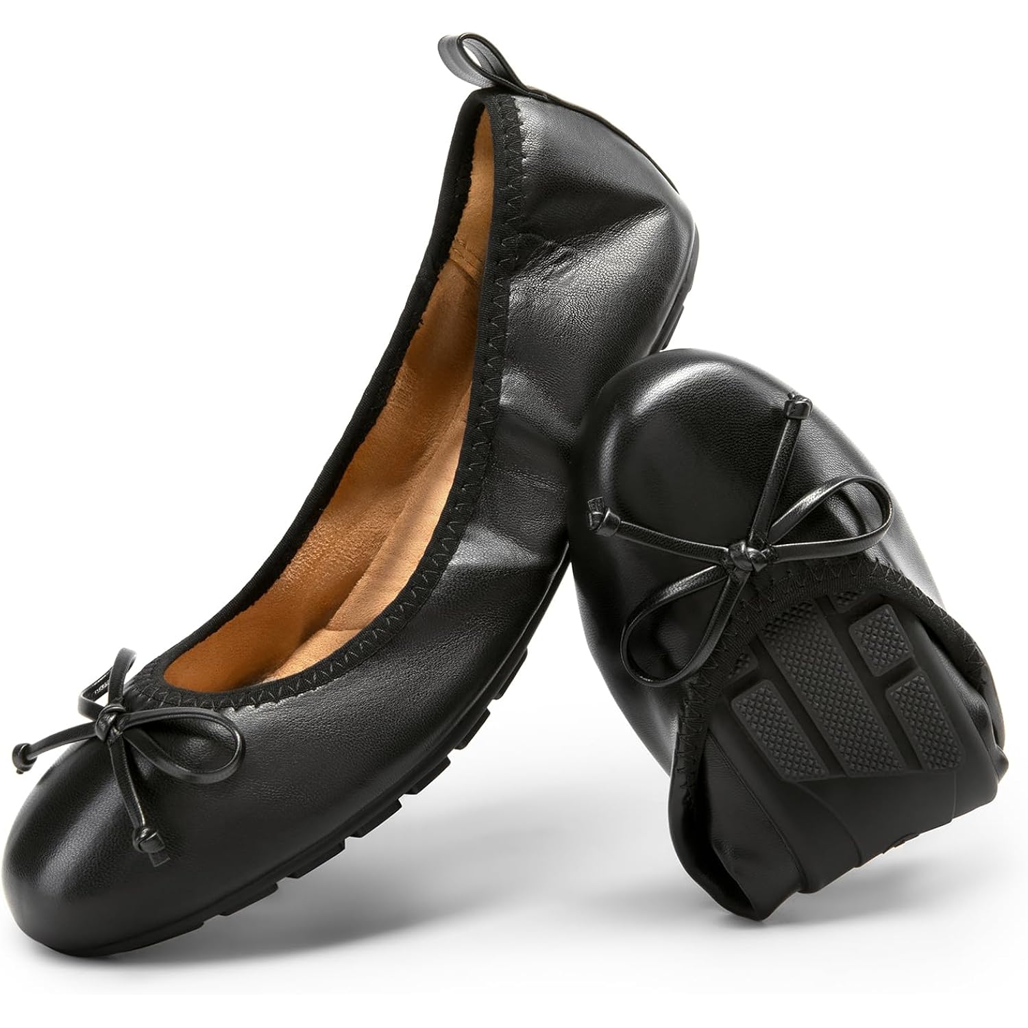Dream Pairs Women'S Flats, Foldable Ballet Flats For Women, Bowknot Round Toe Comfort Light Weight Slip-On Dress Shoes