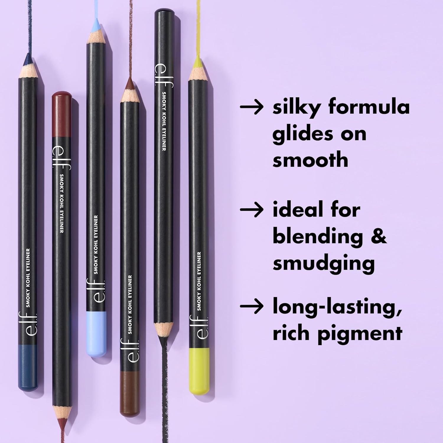 e.l.f. Smoky Kohl Eyeliner, Eye Pencil For Creating Long-Lasting, Bold, High-Pigmented Makeup Looks, Vegan & Cruelty-Free, French Roast