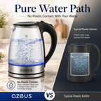 Azeus 1.8L Electric Kettle Cx-817 - Fast Boil, Auto Shut-Off, Boil-Dry Protection, 360° Swivel Base - Stainless Steel Water Boiler For Tea, Coffee, And Hot Water