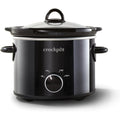 Crock-Pot 2-Quart Manual Slow Cooker, Feeds 2+ People, Great for Small Meals, Dips, & Sides; Removable Stoneware is Oven & Dishwasher-Safe, Black