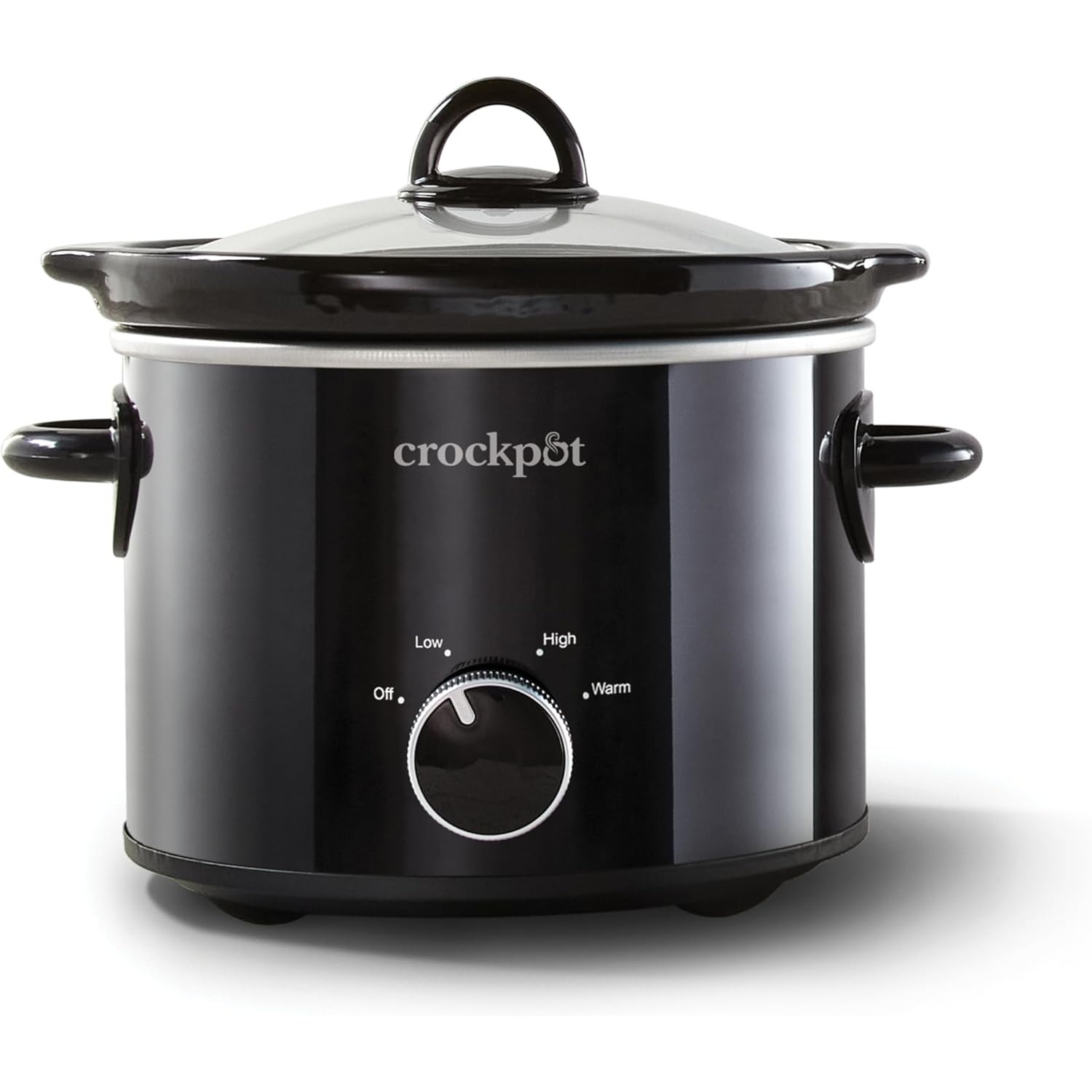 Crock-Pot 2-Quart Manual Slow Cooker, Feeds 2+ People, Great for Small Meals, Dips, & Sides; Removable Stoneware is Oven & Dishwasher-Safe, Black