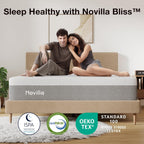Novilla Queen Size Mattress, 12 inch Gel Memory Foam Mattress for a Cool Night Sleep & Pressure Relief, Medium Firm Feel with Motion Isolating, Bliss