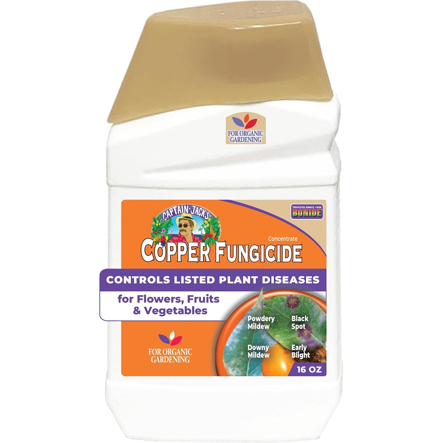 Bonide Captain Jack Copper Fungicide 16 Oz Concentrated Plant Disease Control Solution For Organic Gardening | Plant Disease Control Solution, For Organic Gardening