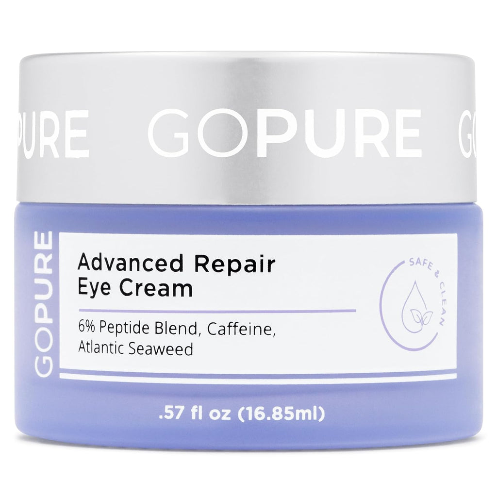 Gopure Advanced Repair Eye Cream - Under Eye Cream For Puffiness, Bags, And Dark Circles, Visibly Improve The Look Of Fine Lines, Wrinkles, And Crows Feet - 0.57 Fl Oz