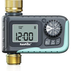 Rainpoint Sprinkler Timer With Brass Inlet & Outlet, Programmable Hose Timer For Garden Soaker Hose, Watering Timer With Rain Delay/Manual Watering System, Digital Drip Irrigation For Yard, Lawn