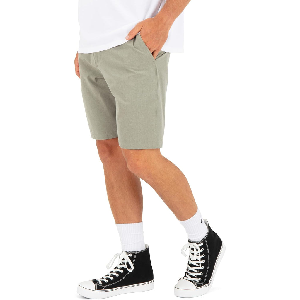Hurley Men'S Phantom 4-Way Stretch Microcheck Hybrid Walk Shorts, 9" Inseam 20" Outseam, Quick Dry, Button Closure